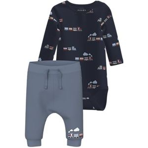 Name It - NBMVROELS LS BODY SET W SCARF - Flint Stone - Set - 3-delig