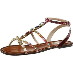 Buffalo 314010 Snake Pu Jh4128 4, enkelband sandalen voor dames, Multi Gekleurde Mehrfarbig Paars 49, 39 EU