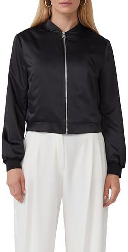 Regular fit blouson van satijn