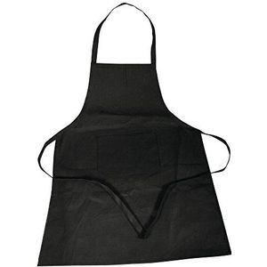 Rayher 38706576 schort, met zak, om te binden, 70 x 95 cm, 100% katoen, slabschort, kookschort zwart, grillschort, keukenschort