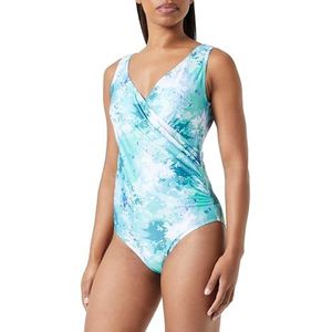 Unmade Copenhagen ShelbyUM Swimsuit Sunsuit, print blauw/groen, XL, Print blauw/groen, XL