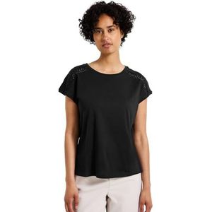 Street One - Dames Shirt - Zwart - Gehaakte Details