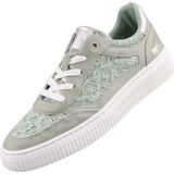 Sneakers - Effen - Imitatieleer/Textiel - Versterkte Hak/Snoersluiting