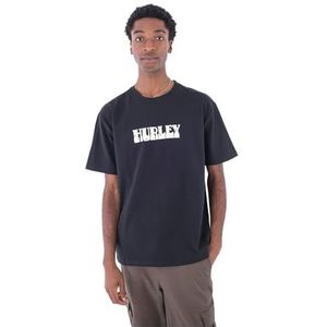 Hurley - Worm Tee - T-shirt - Zwart - Oversized Pasvorm - 100% Katoen