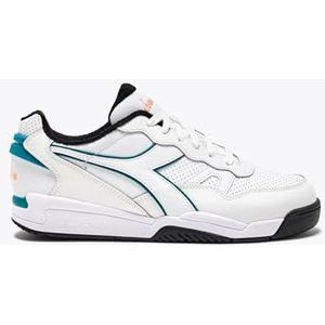 Diadora Winner gymschoenen voor volwassenen, uniseks, wit/blauw (hardblue), White Harbor Blue, 39 EU