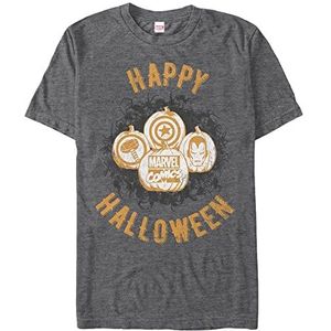 Marvel Avengers Classic - Marvel Pumpkins Unisex Crew neck T-Shirt Melange Black L