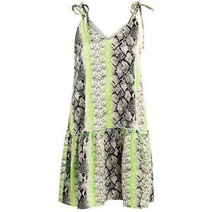 MAHISHA Dames mini-jurk met slangenprint 19323118-MA01, GROEN meerkleurig, M, Mini-jurk met slangenprint, M