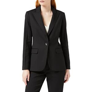 Ted Baker Dames WMJ-POPIEY-getailleerde jas met enkele rijen, zwart, 2 (UK 10)