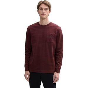 TOM TAILOR T-shirt met lange mouwen voor heren, 10341 - Gipsy Purple, M