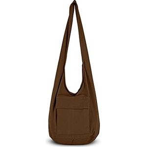 Uw gezellige boho-portemonnees en handtassen Handgemaakte katoenen tas voor unisex (bruin)