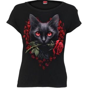 Spiral Cat's Love T-shirt zwart L 100% katoen Gothic, Rock wear