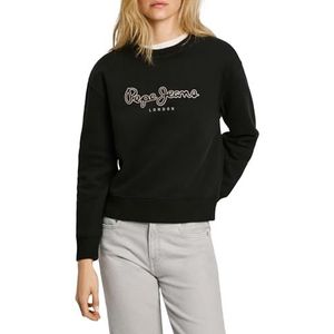 Pepe Jeans - Frida - Sweatshirt - Zwart - Katoen - Regular Fit
