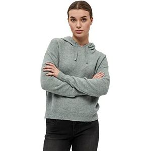 DESIRES Dames Genia Hood Sweater, Slate Blue Melange, XS