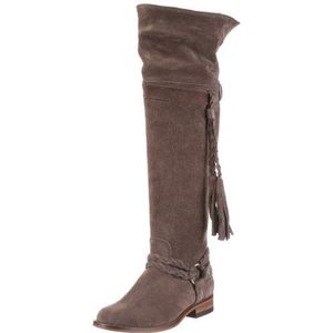 PIECES PIONA Shop Suede Boot - 17036240 Dameslaarzen, beige hemp zand, 38 EU