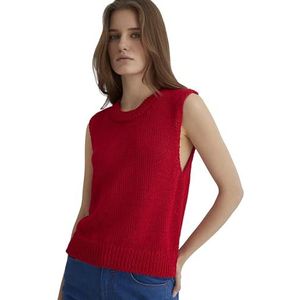 Mavi Nonsleeve Sweater Trui, Racing Red, XS Dames, Racing Rood, XS