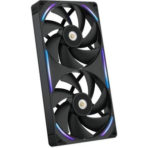 NZXT F280X Prestatiefan Enkel Frame - 2x 140mm PWM RGB PC - Max luchtstroom & statische druk - Laag geluidsniveau - LCP frame & bladen - Magnetisch vloeistofdynamisch lager - 30mm dik - Zwart