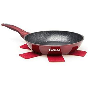 Excelsa Phoenix Non-Stick koekenpan met 1 handvat Diametre: 20 cm rood