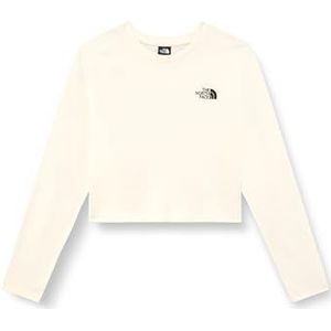 The North Face L/S Simple Dome Crop T-Shirt voor dames White Dune XL