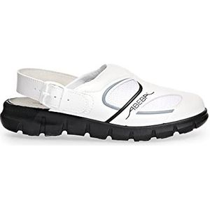 Abeba 7341""Dynamische beroepsklomp schoen, Wit Zwart, 48 EU