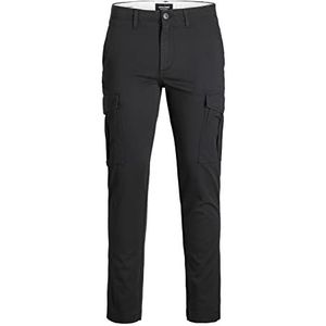 JACK & JONES JUNIOR Low Waist Slim Fit Broek JPSTMARCO JJJOE Zwart