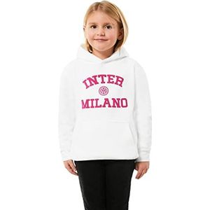 Inter Sweatshirt met capuchon voor kinderen en jongens, Wit, 6 jaar