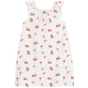 Petit Bateau Nachthemd met korte mouwen voor meisjes en jongens, Wit/Veelkleurig., 12 Jaar