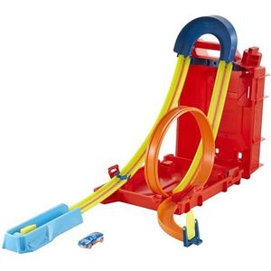 Hot Wheels Track Builder Unlimited Brandstoftank stuntpakket, baanbouwpakket voor stunten en racen, speelgoedauto & baanopslag, voor kinderen vanaf 6 jaar, HDX78