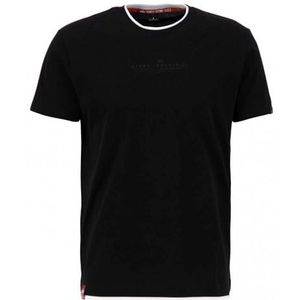 Alpha Industries Double Layer T-shirt Met Korte Mouwen Zwart Man