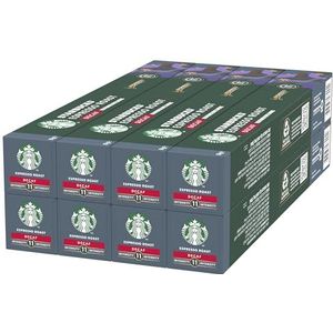 STARBUCKS Espresso Roast Cafeïnevrij by Nespresso, Dark Roast, Koffiecapsules 8 x 10 (80 Capsules)