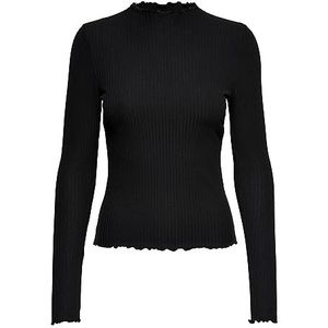 ONLY onlemma L/S High Neck Top Noos Jrs Shirt met lange dames,Zwart,L