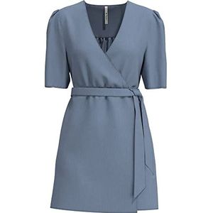 Pepe Jeans - Korte Tencel Jurk - Blauw - Lyocell - Losse Pasvorm - Korte Mouwen