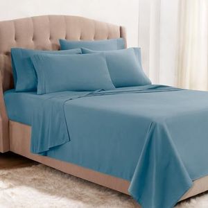 Clara Clark Twin XL lakens, 5-delige set - luxe lakens voor een Twin XL size bed, super zachte lakens en kussenslopen, Twin XL-formaat, blauwe hemel