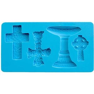 Ibili 3D Fondant Mould Kruisjes 12,5x8 cm Siliconen, Blauw, 12,5 x 8 x 12,5 cm