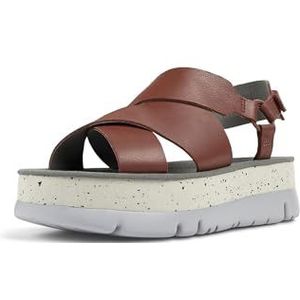 CAMPER - Oruga Up - Sandaal - Middenrood - Bovenmateriaal: Rundleer - Zool: EVA