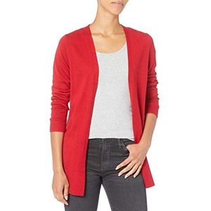 Amazon Essentials Dames Lichtgewicht vest met open voorkant (verkrijgbaar in grote maten), Rood, XS