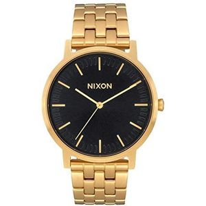 Nixon Polshorloge Porter All Gold/Black Sunray, All Gold/Black Sunray, roestvrij staal