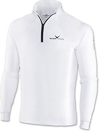 Black Crevice - Skirolli Zipper Shirt - Wit/Zwart - Heren Thermoshirt