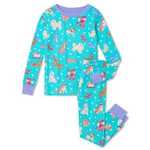 Hatley Pyjama voor meisjes van biologisch katoen, Speelse Puppies, 3 Jaren