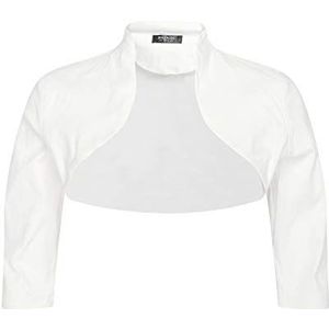 Bolerose 3/4 Mouw Formeel Getailleerd Bolero Shrug (Gebroken wit, 5XL)