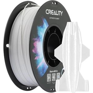 Creality CR-PETG 3D-printfilament, 1,75 mm, uitstekende taaiheid, hoge precisie, geurloos, niet-toxisch, vochtbestendig, glanzend PETG-filament van 1 kg voor 3D-printer (wit)