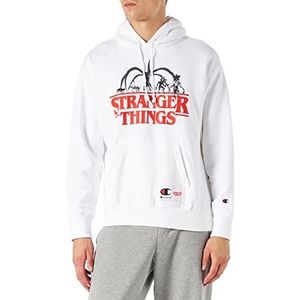 Champion X Stranger Things capuchontrui voor volwassenen, uniseks, wit (Ww001), XS