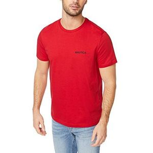 Nautica Men's Short Sleeve Solid Crew Neck T-Shirt, red, Small