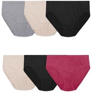 Fruit of the Loom Slipje voor dames, 6 stuks, Keuze uit, S