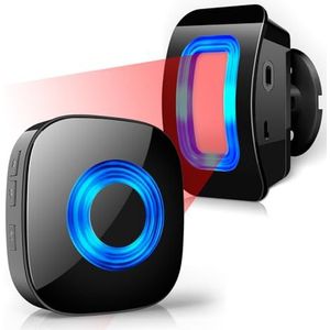 PHYSEN - Bewegingsmelder - Draadloos Huisbeveiligingsalarmsysteem - Bereik tot 150 m - 1 Doorgangsmelder en 1 Stekkerontvanger