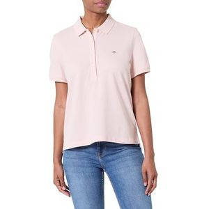GANT Reg Shield Ss Pique poloshirt voor dames, Faded Pink, XS