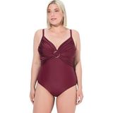 Ulla Popken - Badpak - Shiny Matt Mix - Eendelig Badpak - Dames - Baai