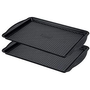 Prestige - Aerolift - Grote Oven Tray Set - Non stick - Kussen Base - Koelkast Vriezer en Vaatwasmachinebestendig - Koolstofstaal - 2x 37x28x2cm/11x15