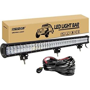 RIGIDON Rijdende led-lichtbalk met kabelboomkabelset, 36 inch 234W, 12V voor terreinwagen SUV UTE ATV 4x4-voertuig, Flood Spot Combo Beam, waterdichte rijwerklamp, 6000K wit