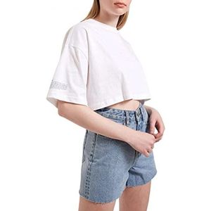 Dr Denim Freya T-shirt voor dames, wit 01.45, XL