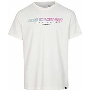 O'NEILL Neon T-Shirt 11010 Snow White, Regular voor heren, 11010 sneeuwwit, S-M